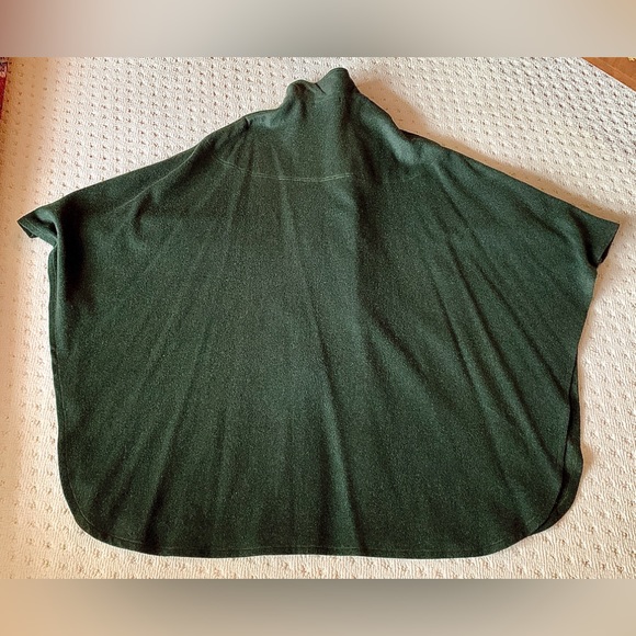 Vintage Wool HUCCLECOTE Ziller Loden Green Cape Made in England - Picture 5 of 16